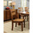 2Pcs Rustic Dark Oak Solid Wood Table Chairs, Panel Back Design Dining 2, Quality
