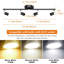 Black Nickel Rotatable Ceiling Light Fixture – 4-Light Adjustable Spotlight Base with 360° Swivel, Dimmable Compatible, for Kitchen Living Room Bedroom Hallway (GU10 Bulbs Not Included)