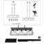 Lustre suspendu industriel 5 lumières 32 "| Cage en métal noir / blanc-886795504