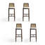 Chaise d'appoint en noyer massif (ensemble de 4)-1681149809-1681149812