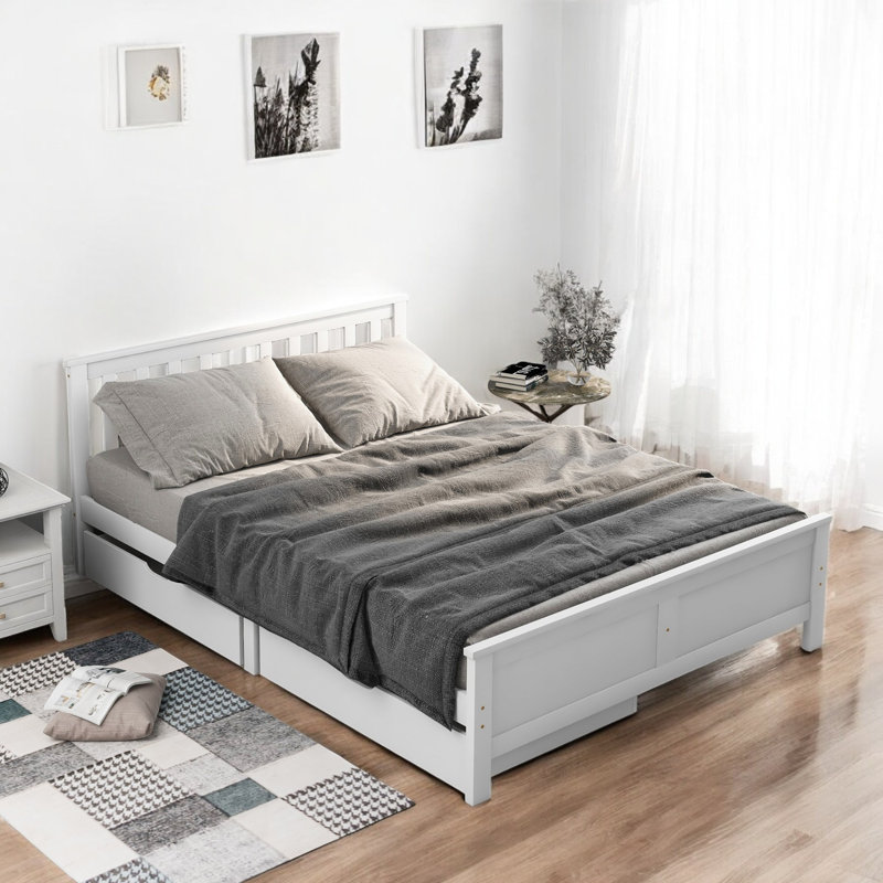 Hartwick Bed, White, Double (4'6)