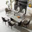 Sammie 9 - Piece 94.48'' Extendable Sintered Stone Dining Table with 8 Leather Chairs Dining Set-1035566528-1035566541