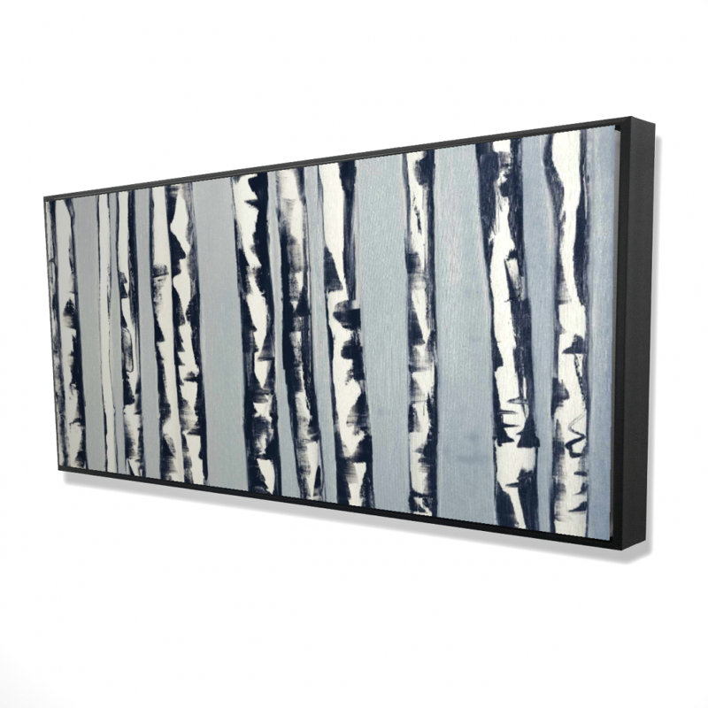 Small birch trees - 24"x48" Framed canvas