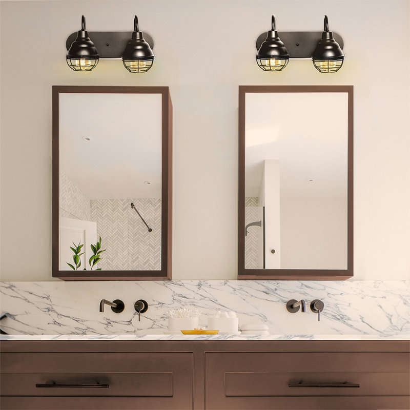 Bromberg 2 - Light Dimmable Vanity Light, Matte Black, Black