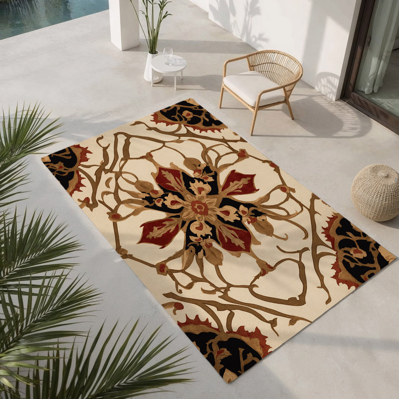 Tapis intérieur et extérieur Enchanted Tapisserie, Rectangle 1 pi 6 po x 2 pi 6 po