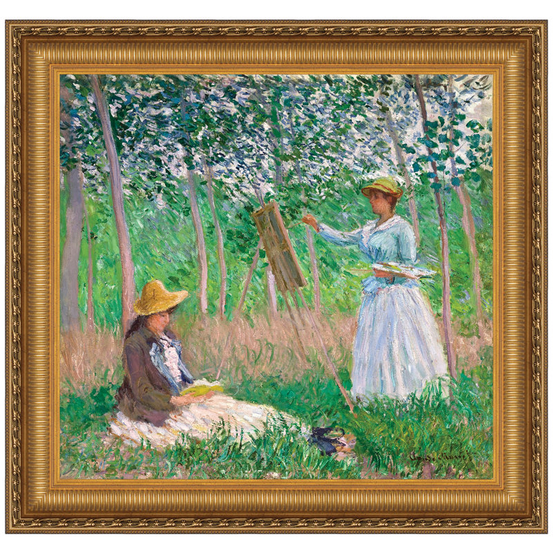 «In the Woods at Giverny with Hosched Sœurs 1887» par Claude Monet - reproduction d'art sur toile