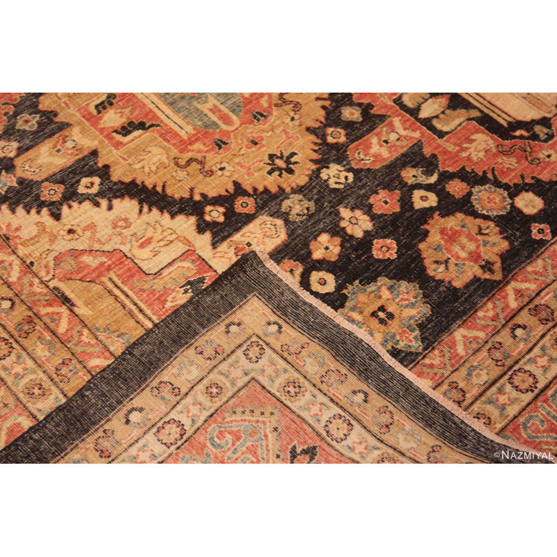 Tapis de taille moderne et unique à motif géométrique tribal persan Heriz