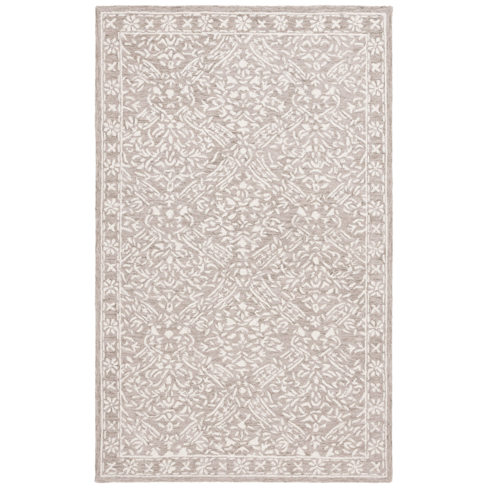 Olivier Lauren Ralph Lauren Hand Tufted Wool & Cotton Damask Rug, Rectangle 3' x 5'