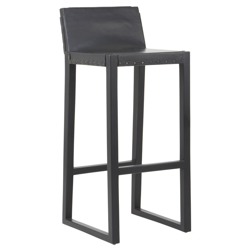 Natalie Solid Wood Counter Stool, Grey