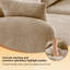 Canapé modulaire à causeuse avec dossier capitonné, tissu d'ameublement en chenille, coussin en mousse haute densité, accoudoirs élégants, canapé modulaire flexible, chameau-1790389901