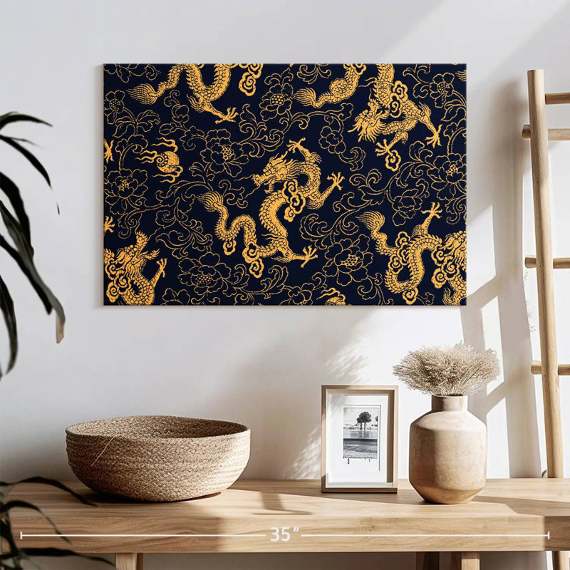 Kerner Oriental Dragons Pattern, 16" H x 24" W