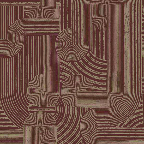 Rouleau de papier peint L 33 pi x l 21 po Kohlson, Marron