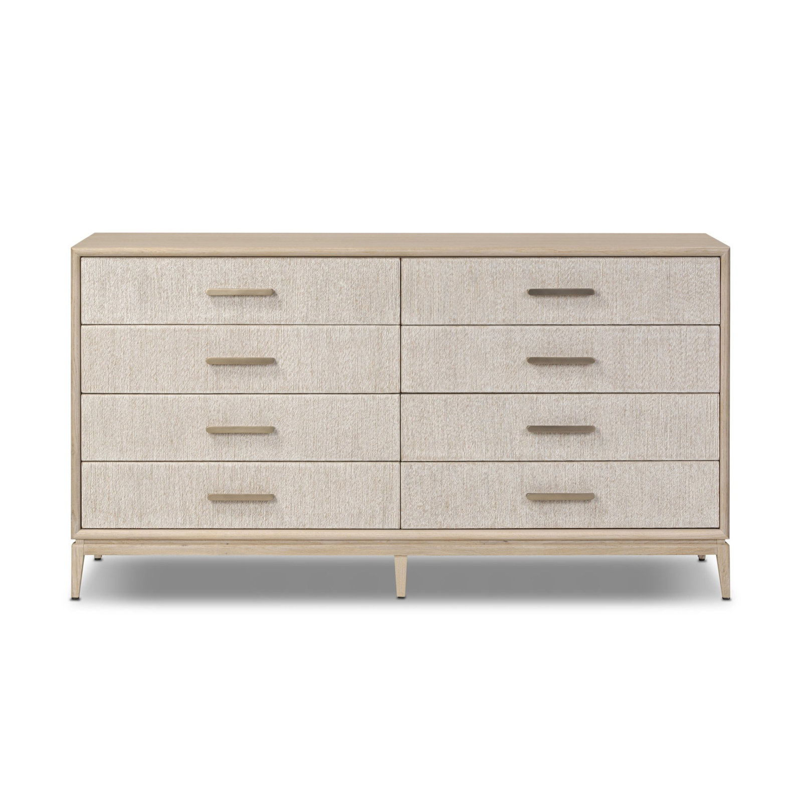 70" Oak 8-Drawer Dresser, Natural Oak Veneer