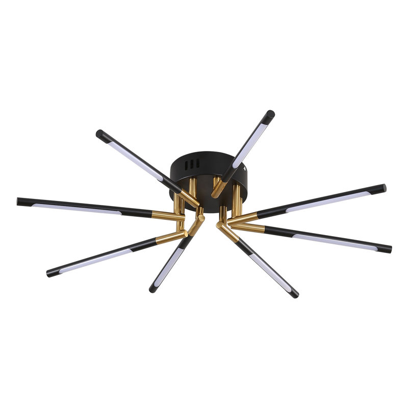 8-Light Modern Ceiling Light, Flush Mount Linear Chandeliers