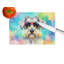 Schnauzer Hippie Dawg Glass Cutting Board Large