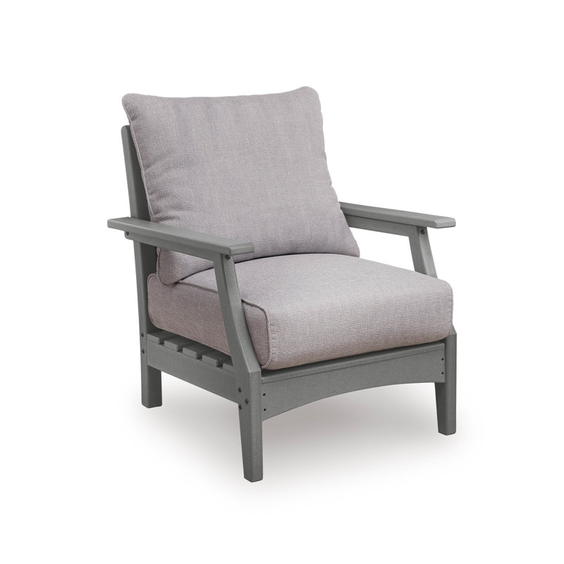 Chaise longue d'extérieur avec coussin Anieya