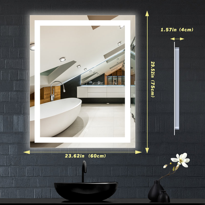 Naliyah Flat Wall Mirror, 30" x 24"