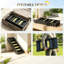 Foldable Black Dog Car Stairs Ramp, Lightweight Portable Pet Access Steps, Works for Small, Medium, Large Dogs, Perfect for Car, Truck, SUV