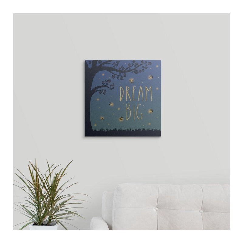 « i » par laura marshall, impression Twilight Fireflies, H 35 po x l 35 po x P 1,5 po, Toile
