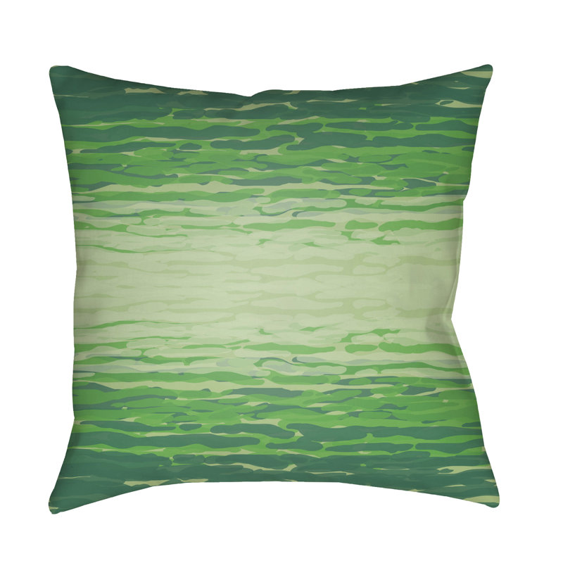 Textures Outdoor Throw Pillow, 22" x 22", Emerald