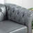 84.65" Rolled Arm Chesterfield 3 Seater Sofa-543757441