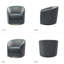 Fauteuil demi-tonneau en velours Holden-2053120367