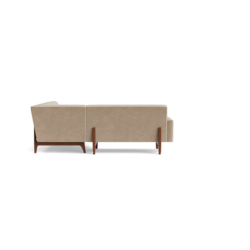 Tyler Sectional, Right Hand Facing, Velvet - Beige