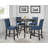 Espresso Wood Counter Height Nailhead Round Dining Table(Only Table)-1912500226
