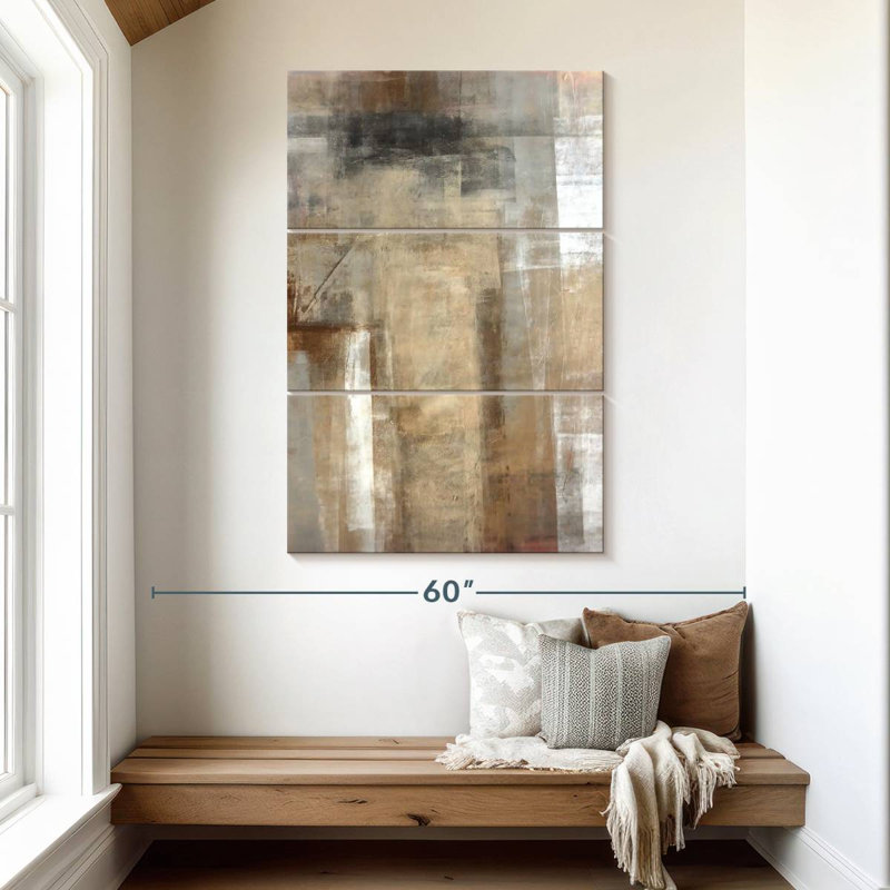 Avery Abstract Neutrals, 50" H x 32" W