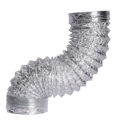 Conduit d'air flexible en aluminium 6 pouces 6,5 pieds, sans pinces, sans conduit