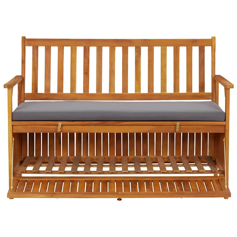 Boîte de rangement pour terrasse Cotswald, 33.1" H x 47.2" W x 24.8" D, Brun / Gris