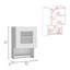 Kitchen Wall Cabinet, Three Shelves