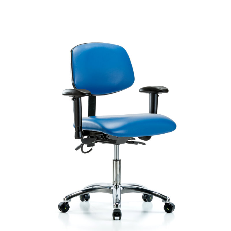 Chaise de travail Blue Ridge, Bleu, Roulettes, Inclus