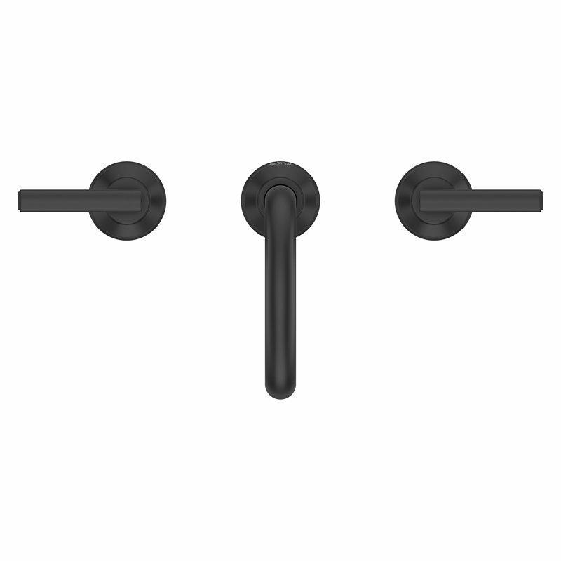 Capistrano Matte Black Widespread Bathroom Faucet with Drain Assembly