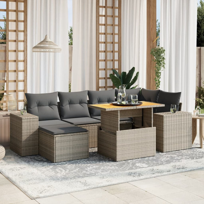 Ensemble de canapé de jardin Vidaxl gris