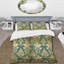 Ensemble de housse de couette damassé Glamour II doré et vert-109147107