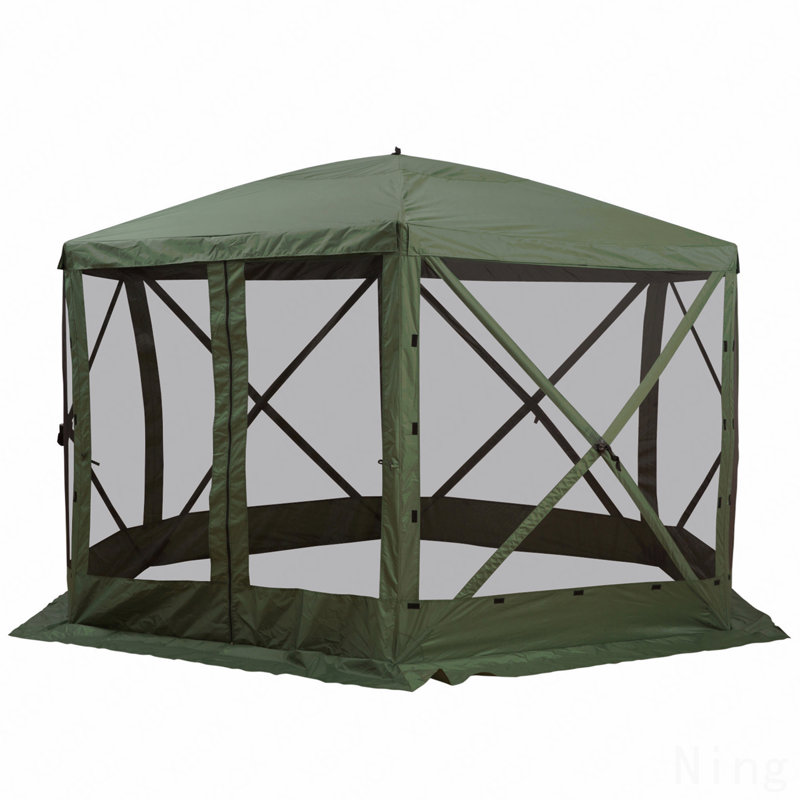 Pavillon de jardin hexagonal escamotable, pour l'extérieur