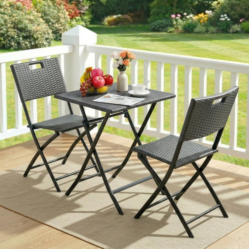 Patio Dining Set with, Grey