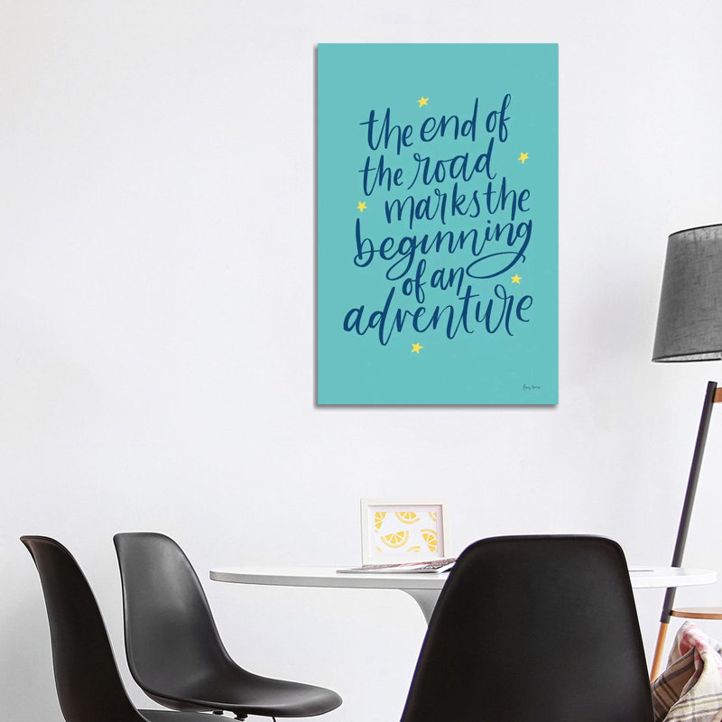 Graduation III Aqua by Becky Thorns - Print on Canvas, Wrapped Canvas, 101.6cm H x 66.04cm W x 3.81cm D