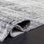 Tapis noir / gris tissé à la main en viscose / coton / laine Bedford-108597489