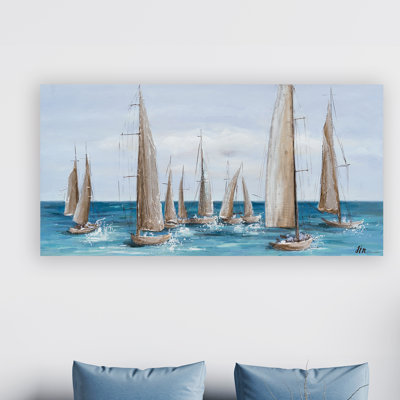 " On The Beach " Painting Print