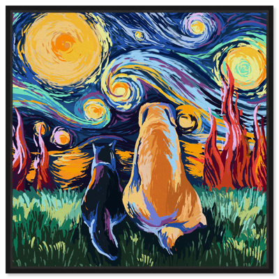 Animals Friends That Are Meant To Be Dogs And Puppies by Oliver Gal - Print on Canvas