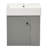 Space-saving Floating Gray Vanity With Ceramic Basin - Modern Design For Compact Bathrooms