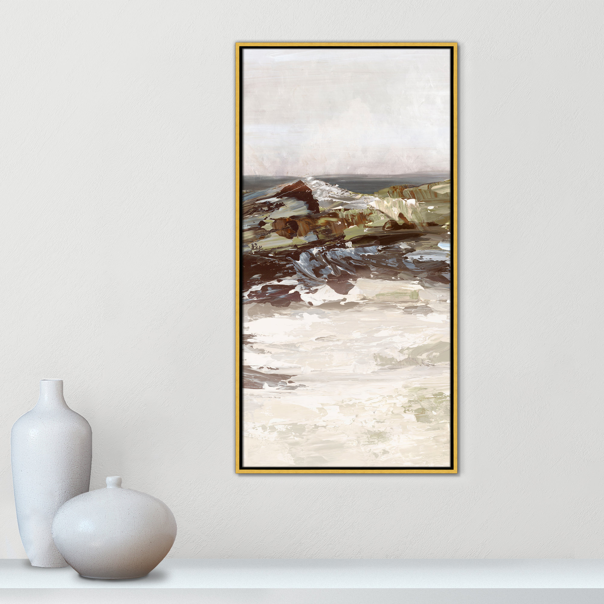 Stoney Peak Print by , 41.5" H x 21.5" W, Gold