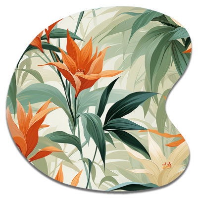 Armine - Floral Metal Art In Irregular Drop Shape