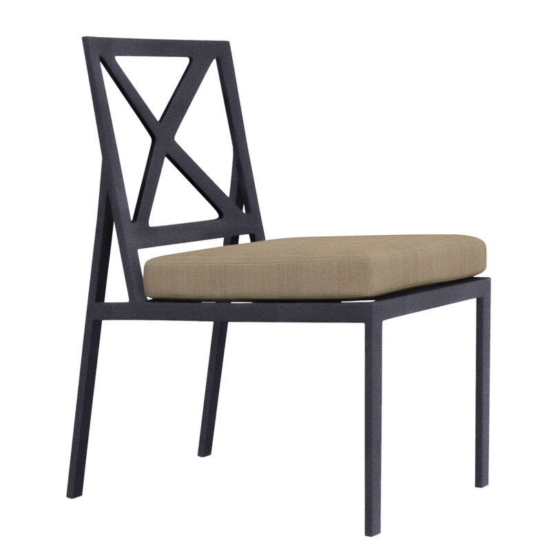 Marin Outdoor Dining Side Chair, Flagship Stone Sunbrella®, Graphite