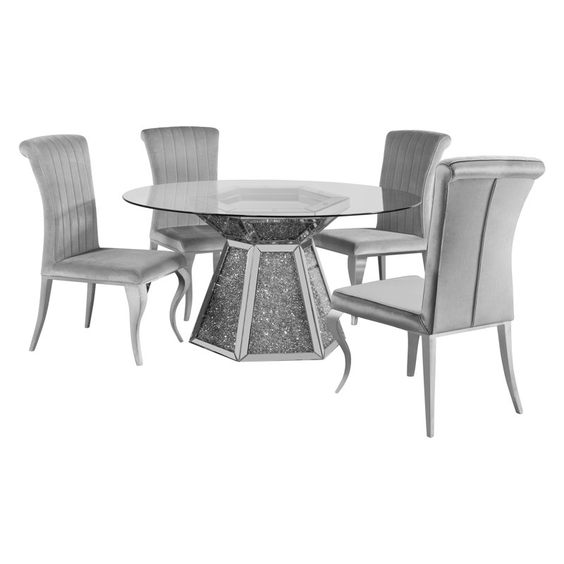 Ensemble repas pour 4 personnes Khrysta, Gris