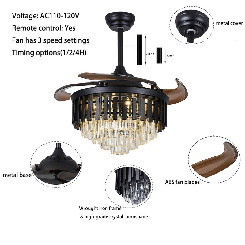 Crystal Ceiling Fan Lights