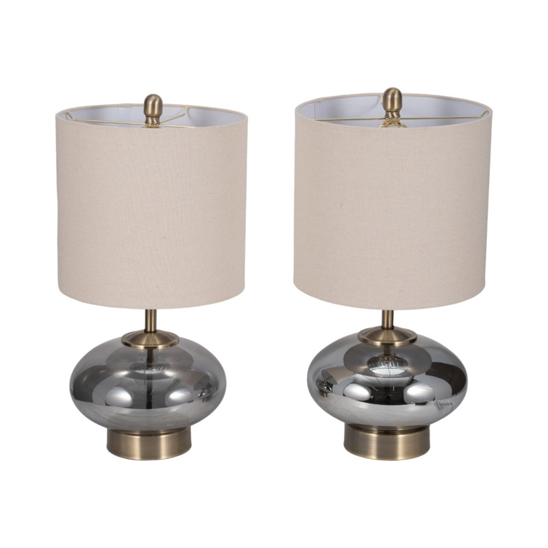Sibin 2 Piece 23.5" Glass Table Lamp Set