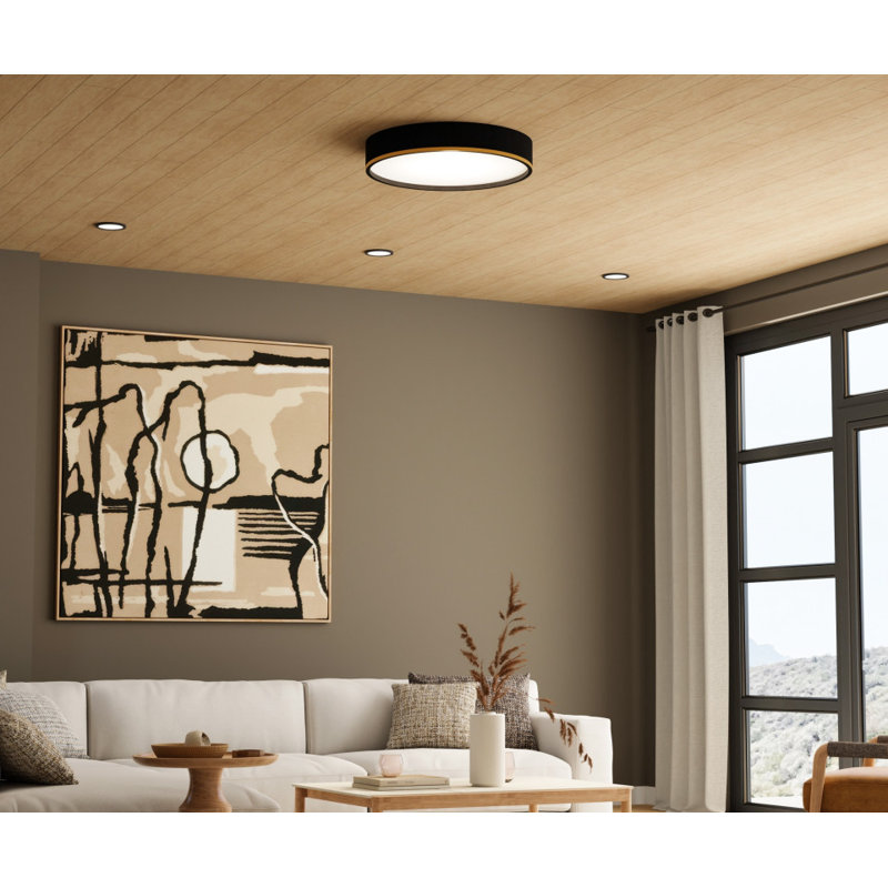 Ceiling Accord Cylindrical, Charcoal, 5.12" H x 15.75" W x 15.75" D